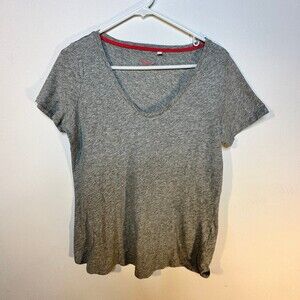 Boden soft V neck t shirt gray size small
